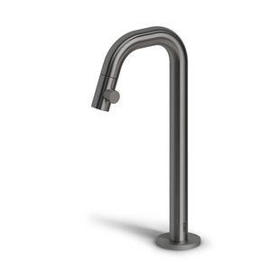 Fonteinkraan hoge uitloop R gunmetal geborsteld PVD