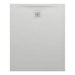 Douchevloer 1100x900mm rechthoekig light grey Marbond composiet afvoer aan  zijde