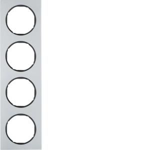 Afdekraam 4-v berker R.3 aluminium/zwart