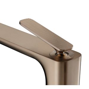 1-hendel wastafelmengkraan 125 Coolstart + PushOpen afvoerplug brushed bronze Citterio-C