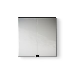Wooden Mirror Cabinet / spiegelkast 600mm eiken black incl. stopcontact excl. verlichting