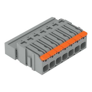 1-draads male steker Hendel Push-in CAGE CLAMP grijs VVE=50