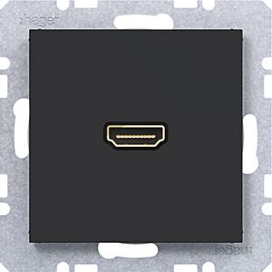 HDMI-contactdoos A.x/C.x nachtzwart mat