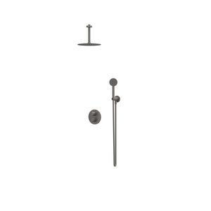 Afbouwdeel regendouche IVY combiset Bond 2 inbouwthermostaat houder gebor. metal black CSB2EXGMCBBA excl. inbouwbox
