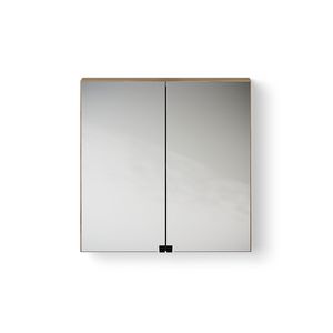 Wooden Mirror Cabinet / spiegelkast 600mm eiken old grey incl. stopcontact excl. verlichting
