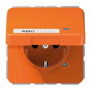 Wandcontactdoos oranje klapd tekstvast&contr.l. CD500