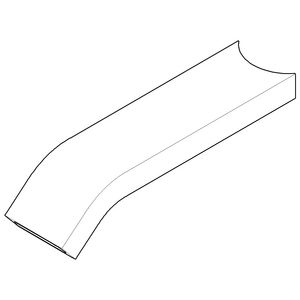 Uitloop 156x34x38mm chr gebors.