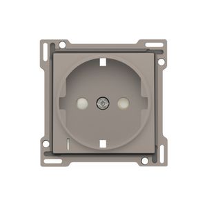 Afwerkingsset stopcontact randaarde besch/spanning Bronze