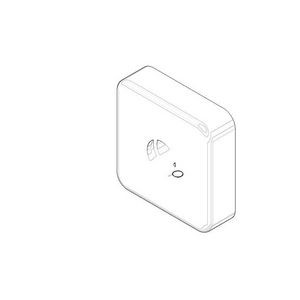 Rozet v. kraanbuis 63x63x18mm Mat Wit