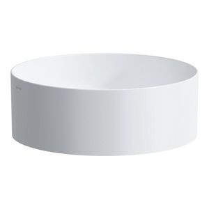 Living Square Saphir wastafel 380mm rond wit z.kraang/overl.