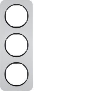 Afdekraam 3-v berker R.1 aluminium/zwart