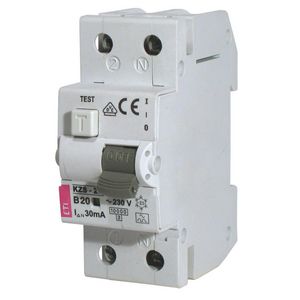 Aardlekautomaat KZS-2M B-kar. 10A 30mA 1-polig + Nul