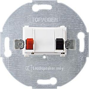 Loudspeaker connection insert 1-gang polar white