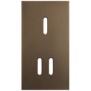 2-voudige afdekplaat Verticaal 71mm centerafstand voor een enkelv