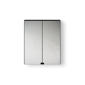 Wooden Mirror Cabinet / spiegelkast 500mm eiken black incl. stopcontact excl. verlichting