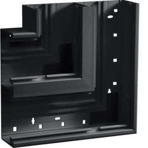 Vlakke hoek BR65 65x210mm 2x80mm zwart