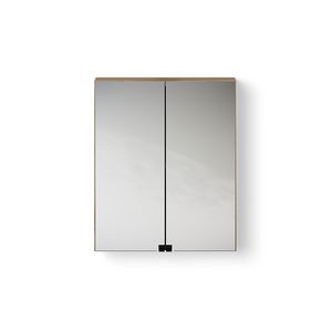Wooden Mirror Cabinet / spiegelkast 500mm eiken old grey incl. stopcontact excl. verlichting