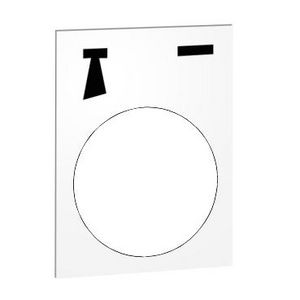 Etiket 30x40mm Met symbool Wit Harmony XB4/XB5