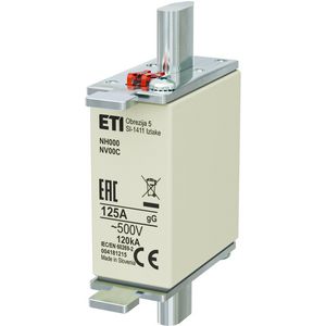 Zekering 500V 125A NH000 gG VVE=3