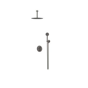 Afbouwdeel regendouche IVY combiset Bond 2 inbouwthermostaat houder gebor. metal black CSB2EXGMCCBA excl. inbouwbox