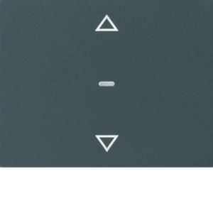 Drukknopmodule afdekking 1-v pijlsymbool berker K.1 antraciet