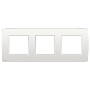 3-Voudige afdekplaat 71mm centerafst. Ori. white