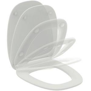 Dea closetzitting dun met deksel wit mat softclose
