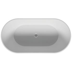 Vrijstaand ligbad Bilbao 150x75cm mat wit solid surface incl. sifon