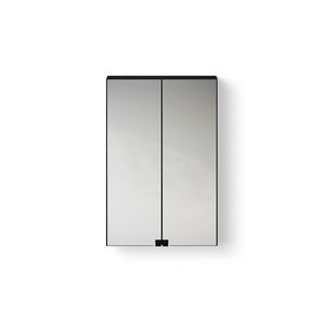 Wooden Mirror Cabinet / spiegelkast 400mm eiken black incl. stopcontact excl. verlichting