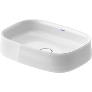 Zencha #237355 Opzetwastafel wit 550mm geslepen zonder kraangat