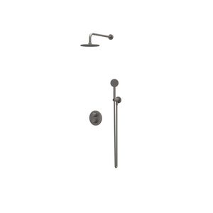 Afbouwdeel regendouche IVY combiset Bond 2 inbouwthermostaat houder gebor. metal black CSB2EXGMCDAA excl. inbouwbox