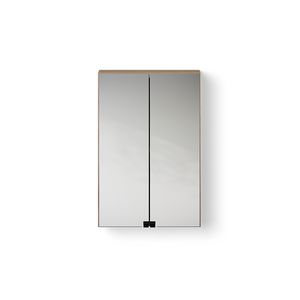 Wooden Mirror Cabinet / spiegelkast 400mm eiken old grey incl. stopcontact excl. verlichting