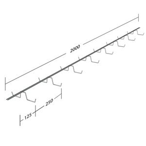 Draadgoot flex kapstokgoot verzinkt staal 200x50mmx2m VVE=10