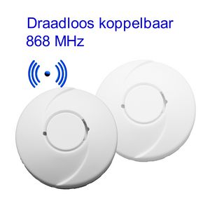 Draadloos koppelb.rookmelder incl.3V vaste lith.batt.10 jaar