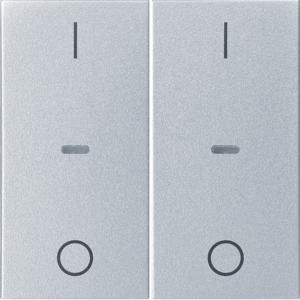 Drukknopmodule afdekking 2-v I/O berker S.1/B.3/B.7 alulook