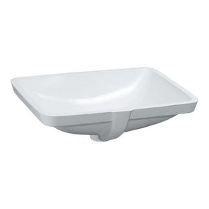 Onderbouwwastafel 490x355 z. kraangat met overloop wit