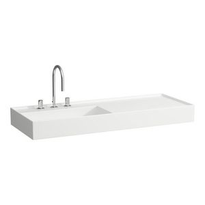 Wast. afleg rechts 1200x460mm met kraangat z. overl. lcc-wit