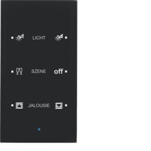 Tastsensor KNX-touch geconfig. 3-v berker TS Sensor glas zw