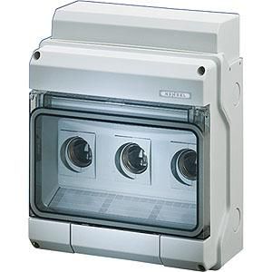 Zekeringkast KV IP65 9 module DII 3x25A Tule invoer N+PE