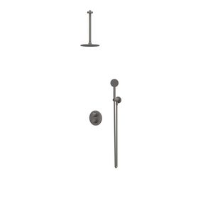 Afbouwdeel regendouche IVY combiset Bond 2 inbouwthermostaat houder gebor. metal black CSB2EXGMCDCA excl. inbouwbox