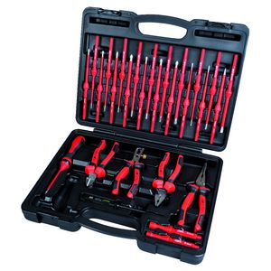 Gereedschapset 30-del. VarioPro schroevendraaiers (wisselkling) + tangen VDE 1000V