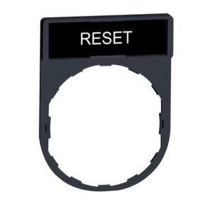Schild 30x40mm etiket 8x27mm MarkeringRESET" VVE=10