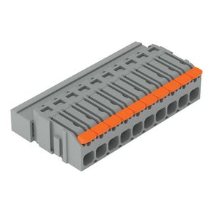 1-draads male steker Hendel Push-in CAGE CLAMP grijs VVE=25