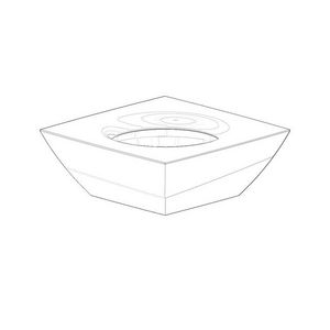 Houder 79x79x32mm Champagne (22kt Goud)