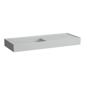 Wast. afleg rechts 1200x460mm z.kraangat z. overl. mat grijs