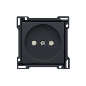 Afwerkingsset stopcontact z. aarding met besch.afsl. anthrac