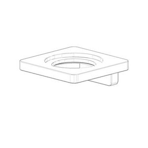 Houder voor glashouder 100x36x100mm Champagne