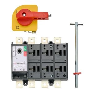 Hoofdschakelaar nood-uit 160A 3P bodemmontage met as/hendel