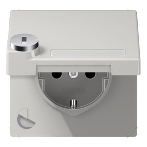 Wandcontactdoos li.gr.klapd tekstvenst.&slot LS990