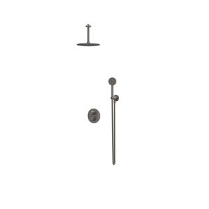 Afbouwdeel regendouche IVY combiset Bond 2 inbouwthermostaat houder gebor. metal black CSB2EXGMCEBA excl. inbouwbox